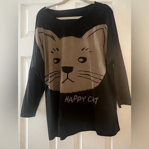 “Happy Cat” long sleeve tee